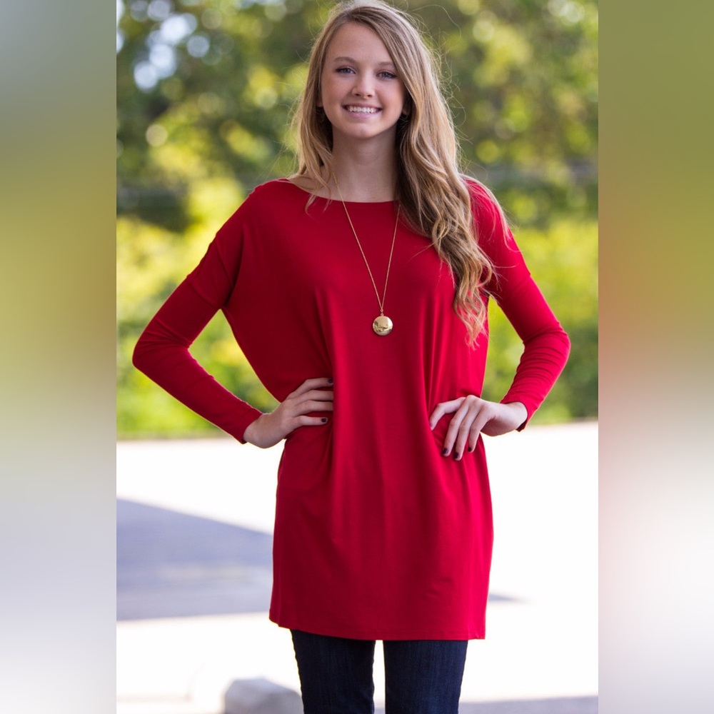 3/$20 deal! PIKO Organic sustainable Bamboo 3/4Sleeve drop shoulder Soft tunic
